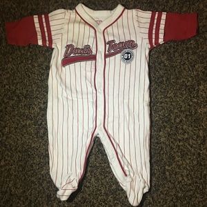 Baseball Dads Team One Piece Footies